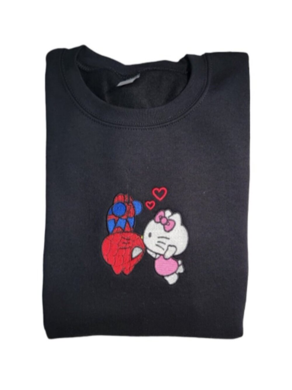 Spiderman Hello Kitty Embroidered Crewneck Sweatshirt